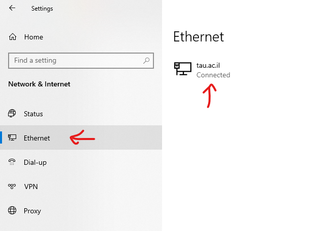 Go to the Ethernet card settings